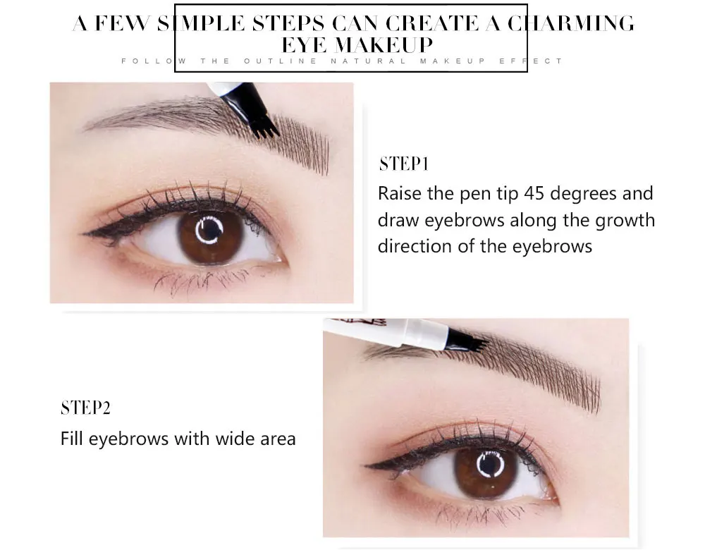 Для женщин Водонепроницаемый татуировки карандаш для бровей Microblading бровей Тату Pen 4 головки карандаш для бровей Pen Для женщин Макияж