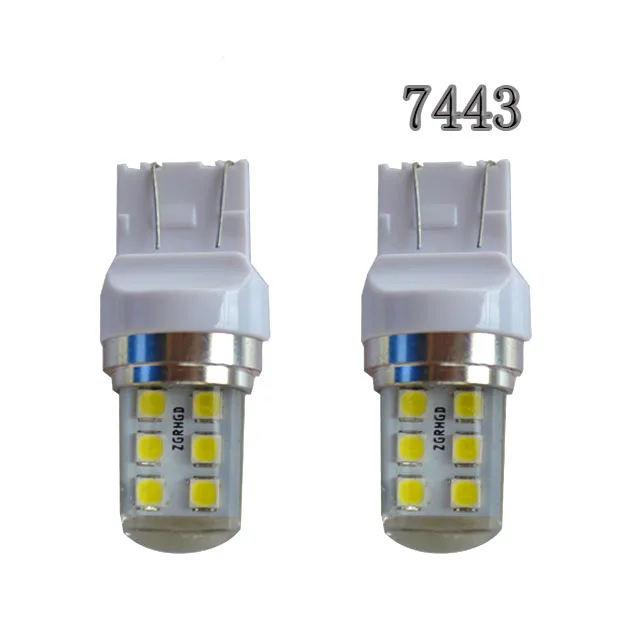 10 шт. стробоскопическая вспышка Blink T25 3157 T20 7443 силикон 12 SMD 2835 светодиодные фонари