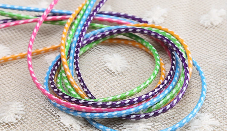 2 мм черный + Dk Roseo Корея полиэстер вощеный воск шнур нить 100yds DIYJewelry фурнитура