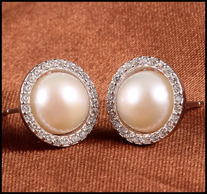 Дамская 925 твердые круглый перл CZ камень коты серьги для женщин|earrings punk|stone magnetsstone