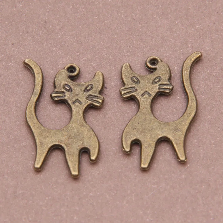 

Personalit 100 шт винтажный котенок очарование для изготовления браслетов/ожерелье/цепочка для ключей/одежда Мода DIY ювелирные аксессуары
