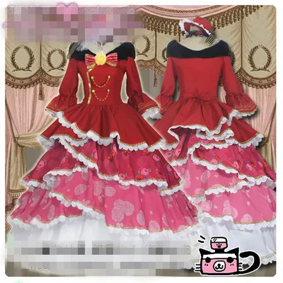 LoveLive! Бальное платье Пробуждение Уми Маки Nozomi Kotori Nico Hanayo Honoka Eli Косплей Костюм корт платье шляпа на Хеллоуин+ платье - Цвет: Зеленый