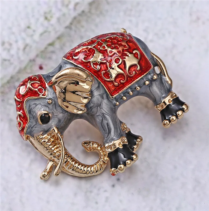 Модные Joyeria De Moda эмаль контактный слон брошь элегантный лацкан Для мужчин Broche Винтаж античный броши для Для женщин ювелирные изделия
