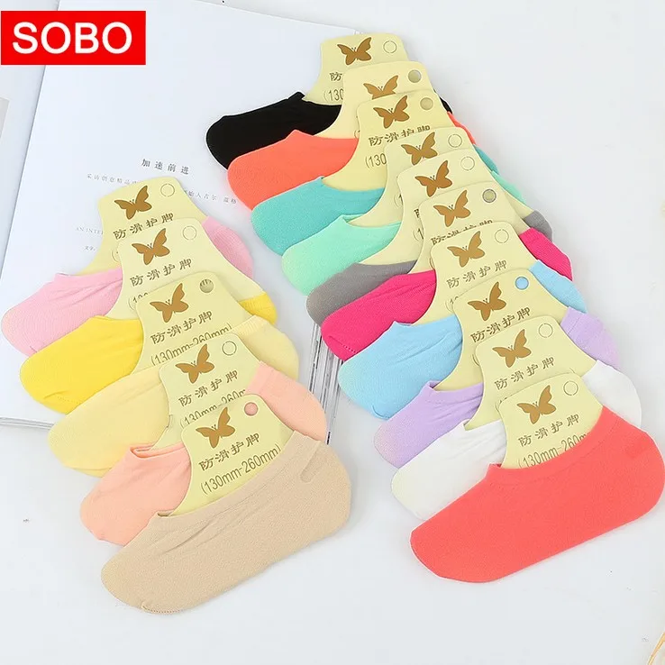 15 цветов теплые удобные хлопковые носки для девочек низкие женские невидимые