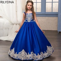 royal blue flower girl dresses for wedding cinderella girls dress princess children party ball gown first communion dress