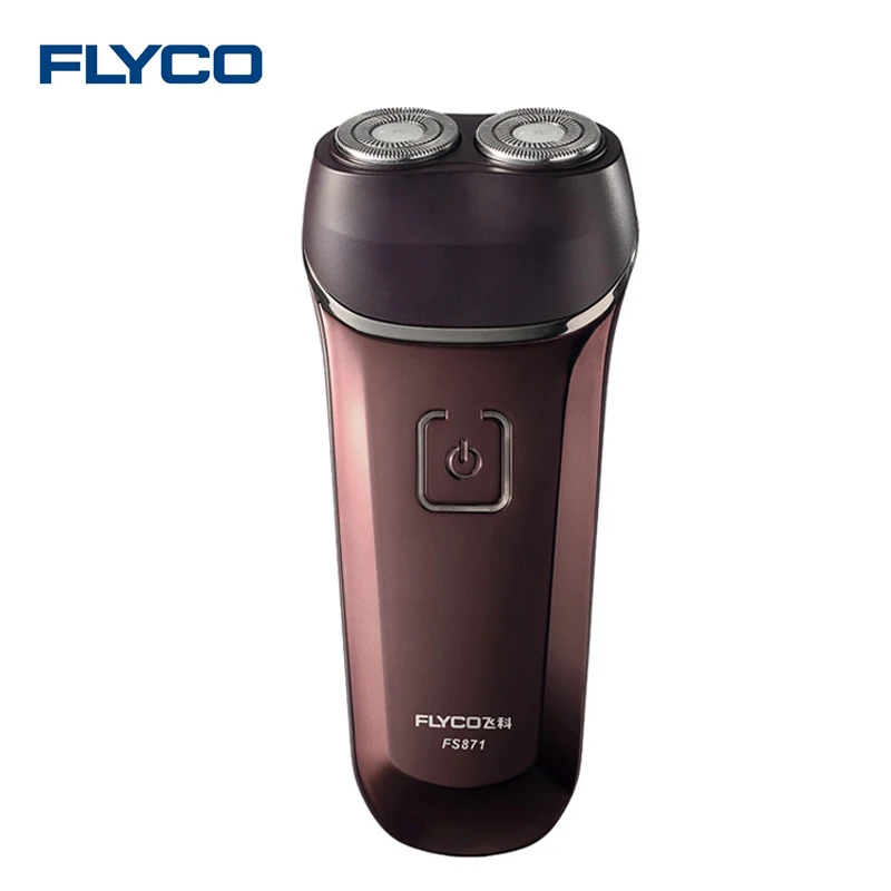 Электробритва Flyco FS871 с водонепроницаемой перезаряжаемой эргономичной ручкой с плавающей двойной головкой для путешествий для мужчин