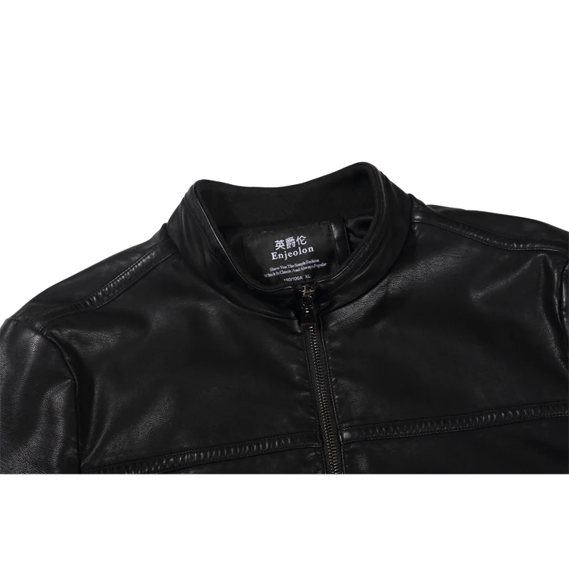 Мужская мотоциклетная куртка Enjeolon из искусственной кожи высокого качества P209|male