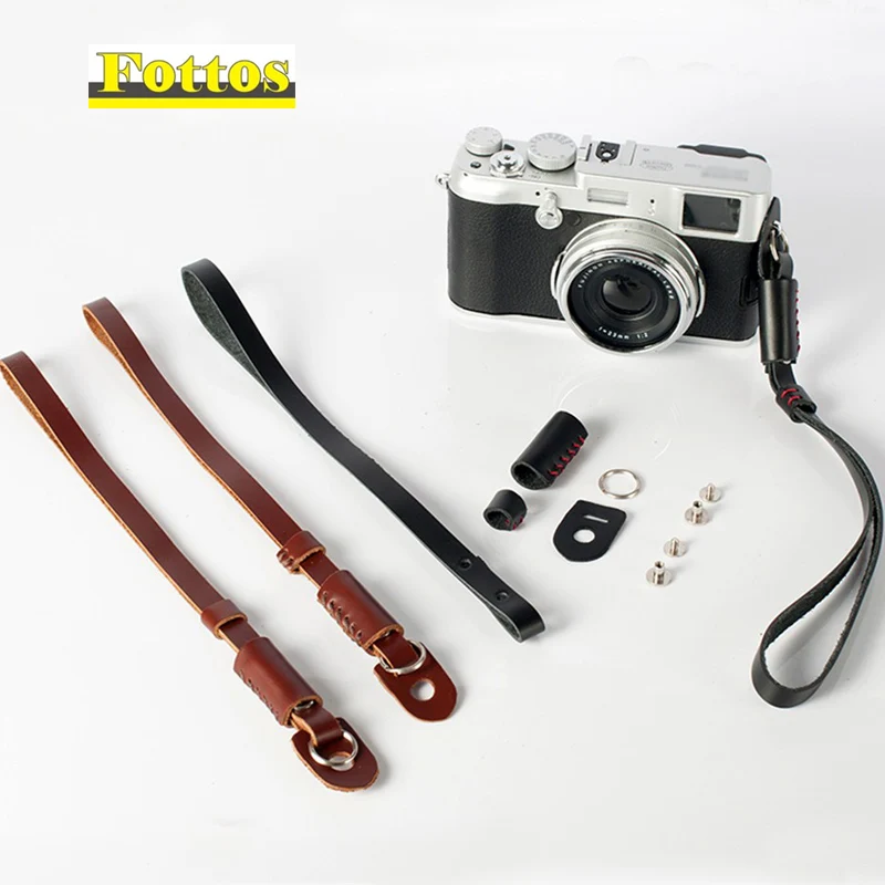 Ремешок из натуральной кожи для камеры Sony RX100 II IV RX100M5 WX500 A5000 A5100 A6000 A6300|camera wrist|dslr