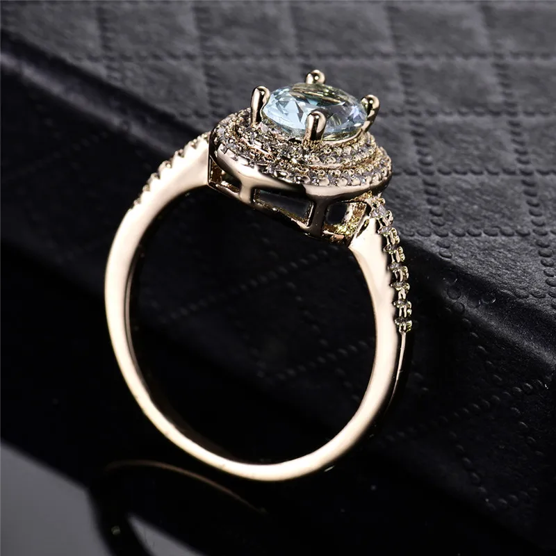 Будонг роскошное кольцо на палец для женщин золотого цвета блестящий большой