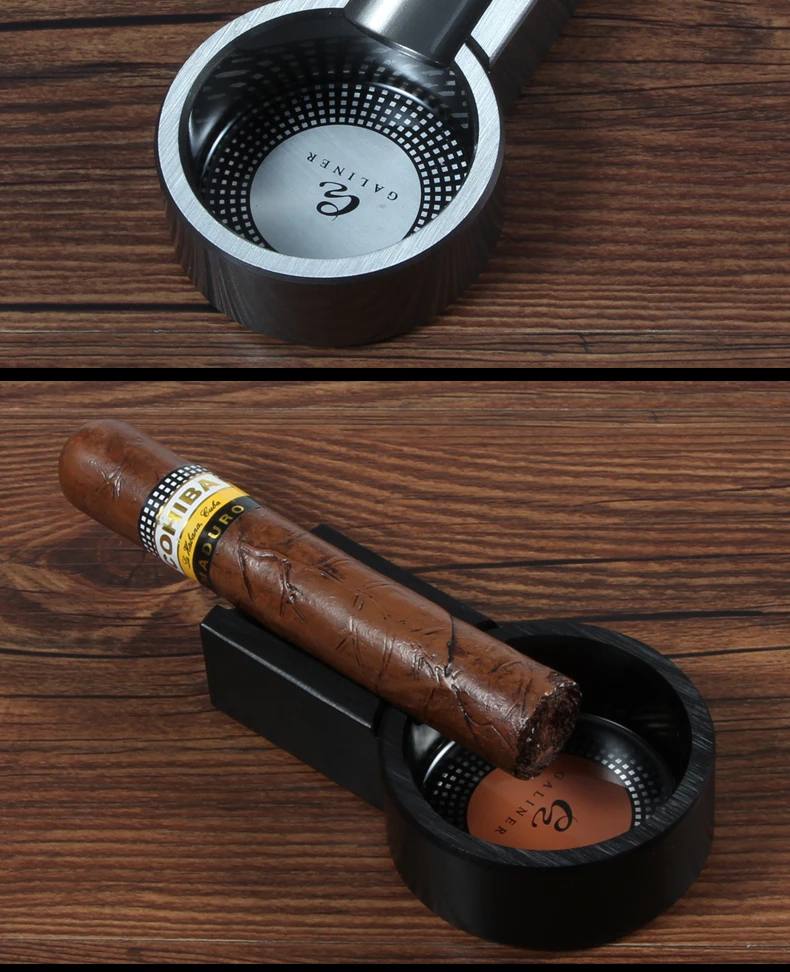 COHIBA металлическая пепельница для путешествий на открытом воздухе пепельница 1 слот золы Портативный пепельница для сигарет для автомобильные пепельницы для 1 COHIBA сигары