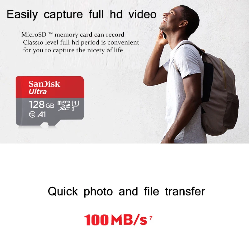 Карта памяти Micro SD карта Class10 TF card 64 Гб 128 ГБ 200 256 400 100 МБ/с. A1 слот для карт памяти samrtphone день студенты планшетный ПК