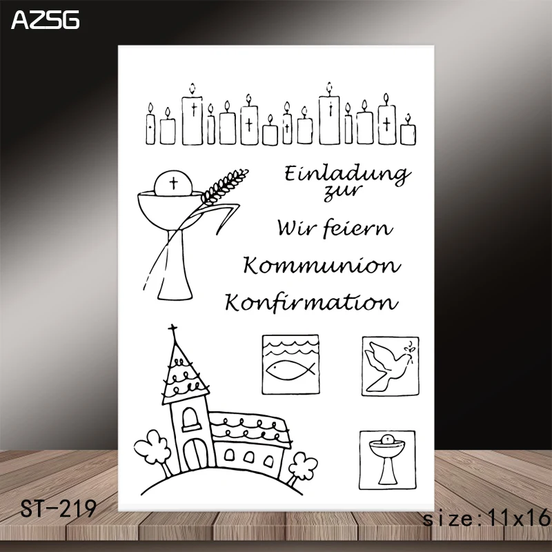 AZSG пасхальные прозрачные штампы/печать для DIY скрапбукинга декоративные карты