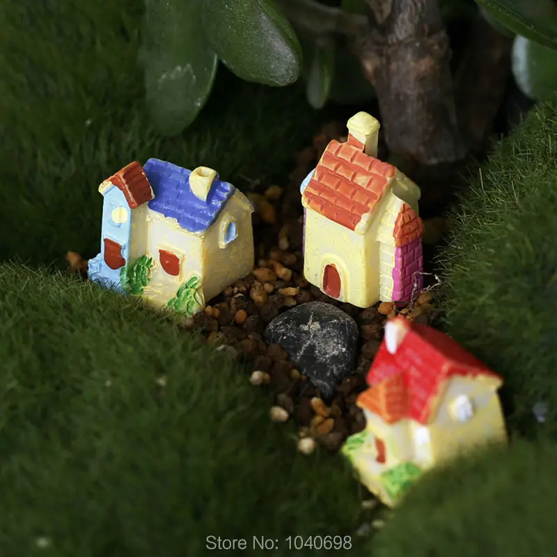 10 шт./лот полимерные однотонные украшения для коттеджа дома Микс-сайз