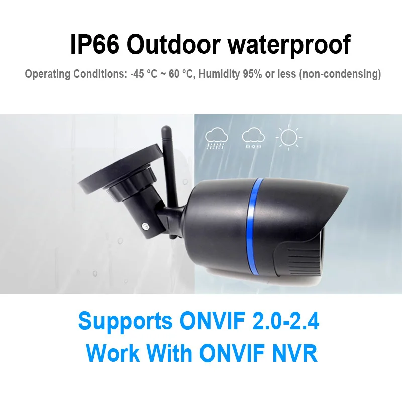 Камера видеонаблюдения беспроводная водонепроницаемая инфракрасная 720/960/1080