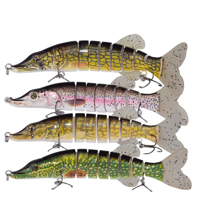 Большой размер 20 см 70 г Swimbait grankbait жесткая наживка 8 сегментов приманки для
