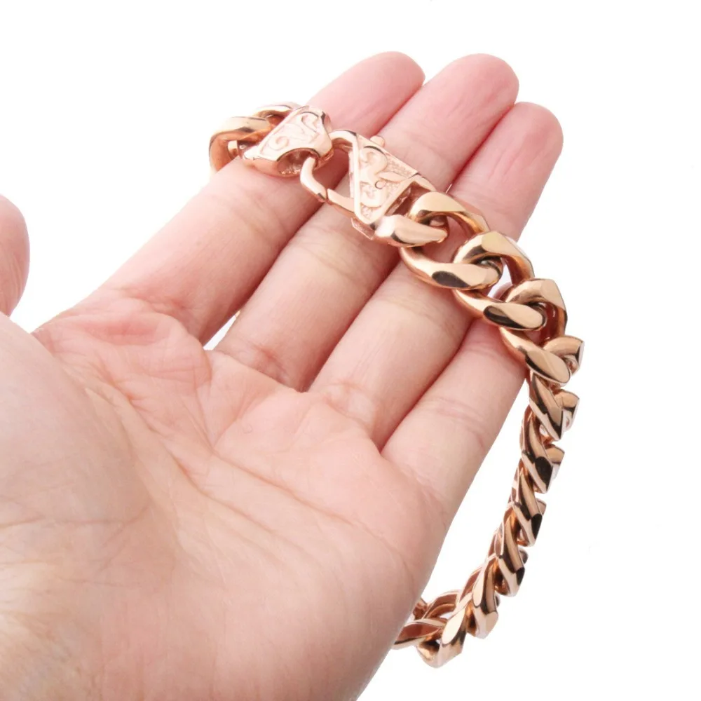 Горячая продажа мужской браслет серебро/золото/черный/розовое золото цвет цепи