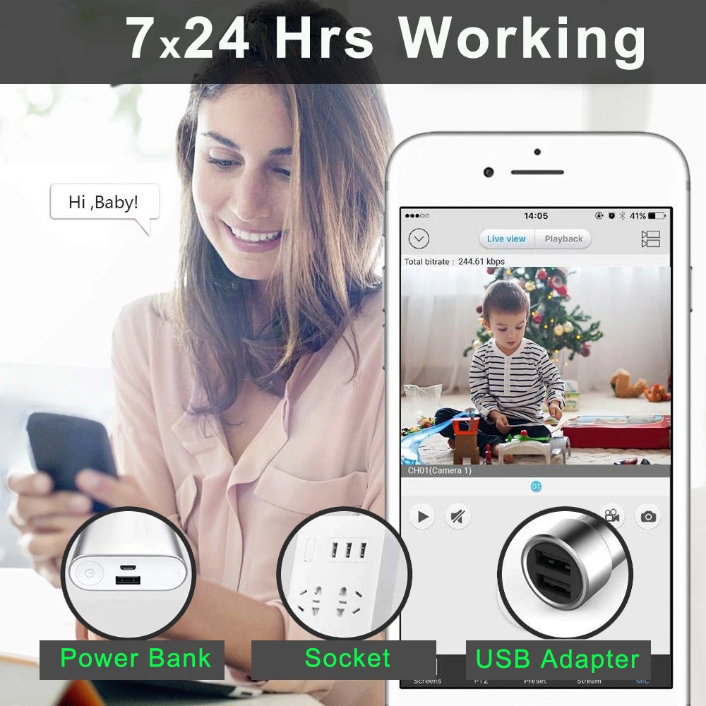 Новейшая HD мини Wifi камера инфракрасного ночного видения наблюдения IP/камера AP