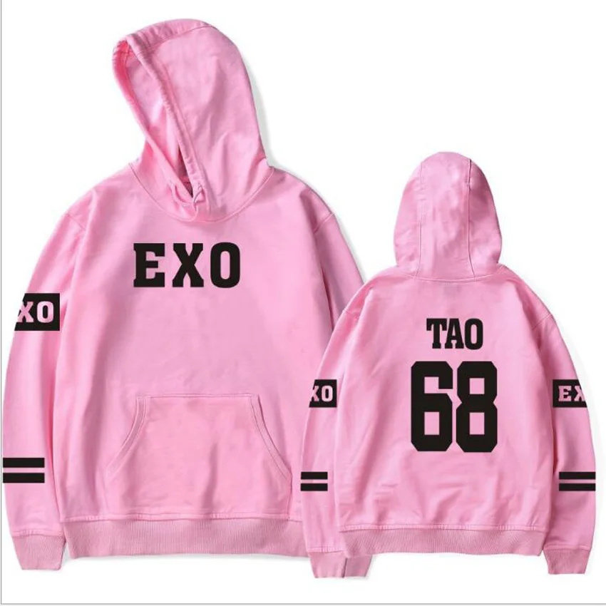 Корейский Kpop Exo толстовки для мужчин и женщин Harajuku флисовый пуловер с длинными рукавами толстовки с капюшоном хип-хоп спортивный костюм брендовая одежда 4XL
