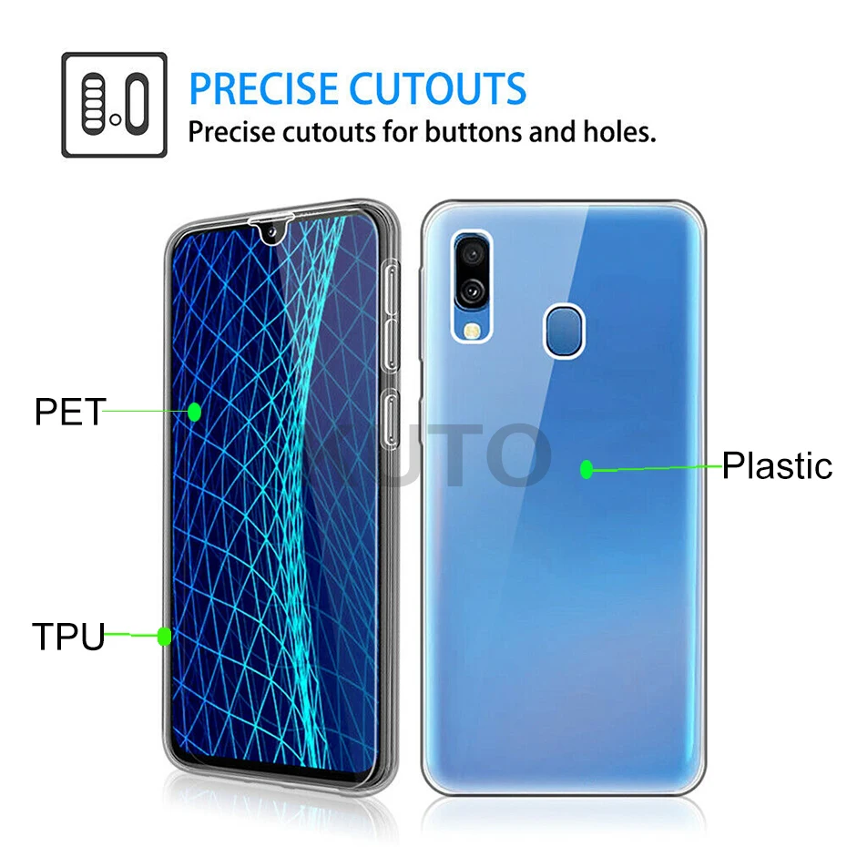 Чехол для телефона Samsung Galaxy A7 2018 силиконовый чехол 360 A9 A8 A6 Plus ПК с полным покрытием