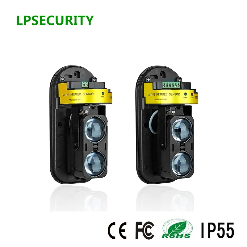 

150M Wired Dual Beam Photoelectric Infrared Detector For Home Garden Alarm System for gate opener barrier gate