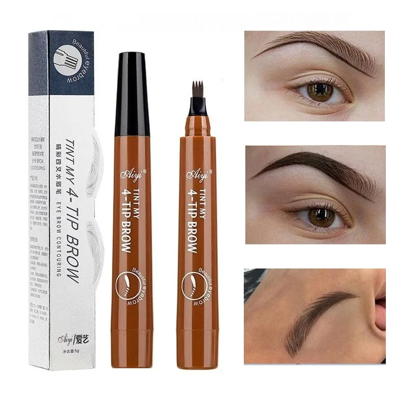 Microblading ручка для бровей водостойкая для формирования бровей Карандаш для татуировки хна для бровей легко носить макияж для глаз жидкая ручка для бровей
