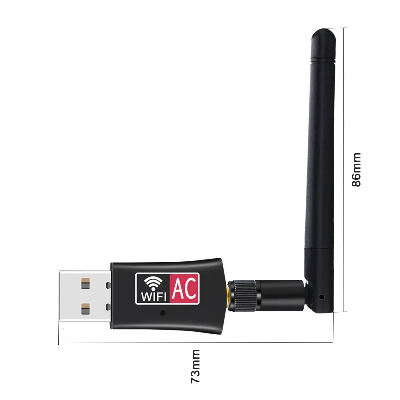 Новый 5 ГГц 2 4 600 Мбит/с Беспроводной двухдиапазонный 802.11ac USB WiFi адаптер RTL8811AU для