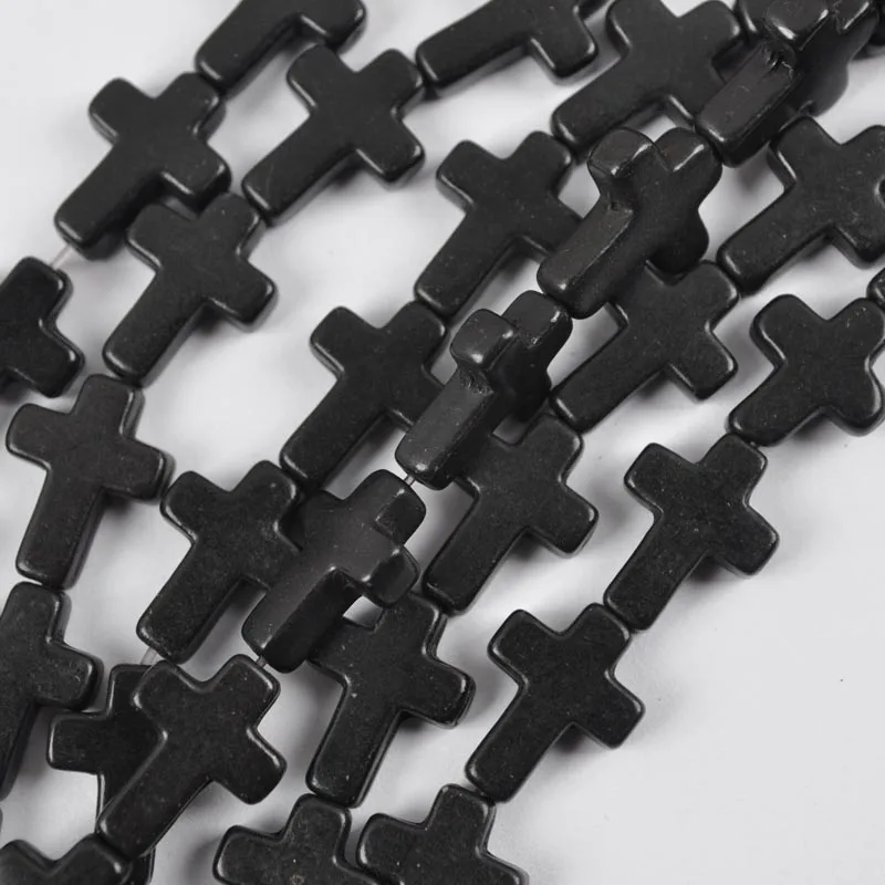 Черные свободные бусины Howlite 12x16 мм с перекрестной нитью 15 5 дюйма ювелирные