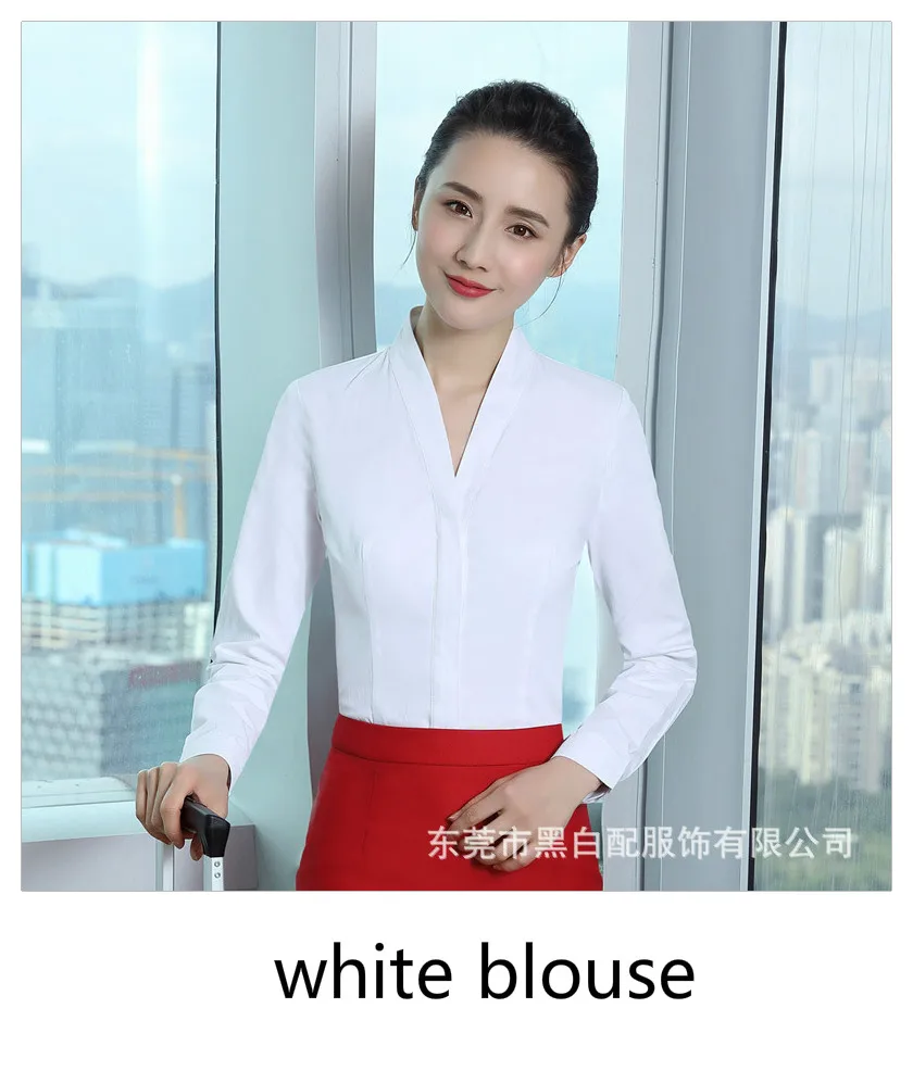 5233 White Shirt Женский деловой жилет для работы, офисное Женское пальто без рукавов, v-образный вырез, официантка, жилет, костюм, верхняя одежда, каюта - Цвет: 5233 White Shirt
