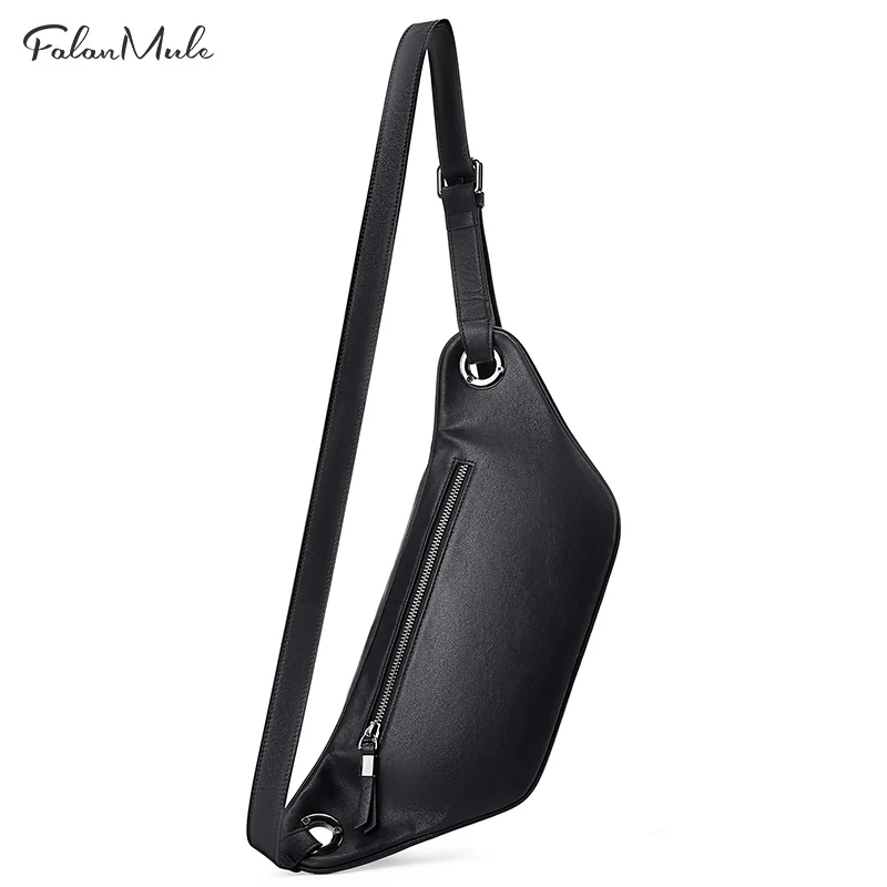 Falan Mule 2019 Chest Bag Men Fashion 100% Genuine Cow Leather Crossbody Male Belt Waterproof Shoulder Bags Waist Pack 1746-65 | Багаж и