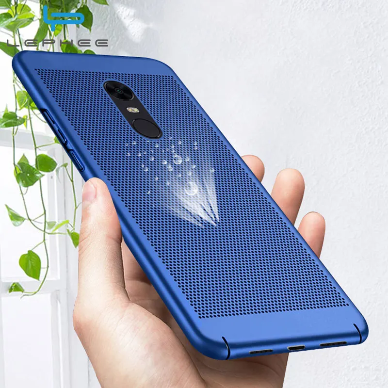 LEPHEE For Xiaomi Redmi 5A Case 5 Plus Cases Matte Hard PC Hollow Grid Breathable Cover for Xiomi 4A 4X 3S |