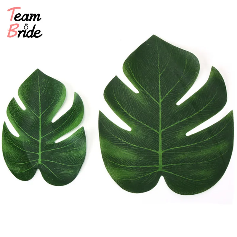 

Team Bride 60Pcs Artificial Tropical Palm Leaves for Hawaiian Luau Theme Party Decorations Home garden decoration Wedding Home