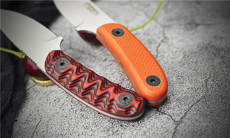 PSRK Горячая продажа 440C сталь G10 Ручка 59HRC гравированный фиксированный нож открытый