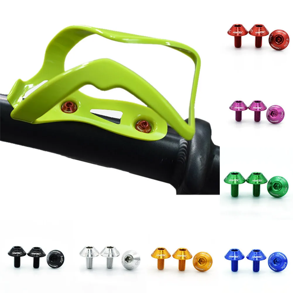 2 шт./лот Велосипедные бутылки держатель Болты M5 Алюминий сплав с шестигранной