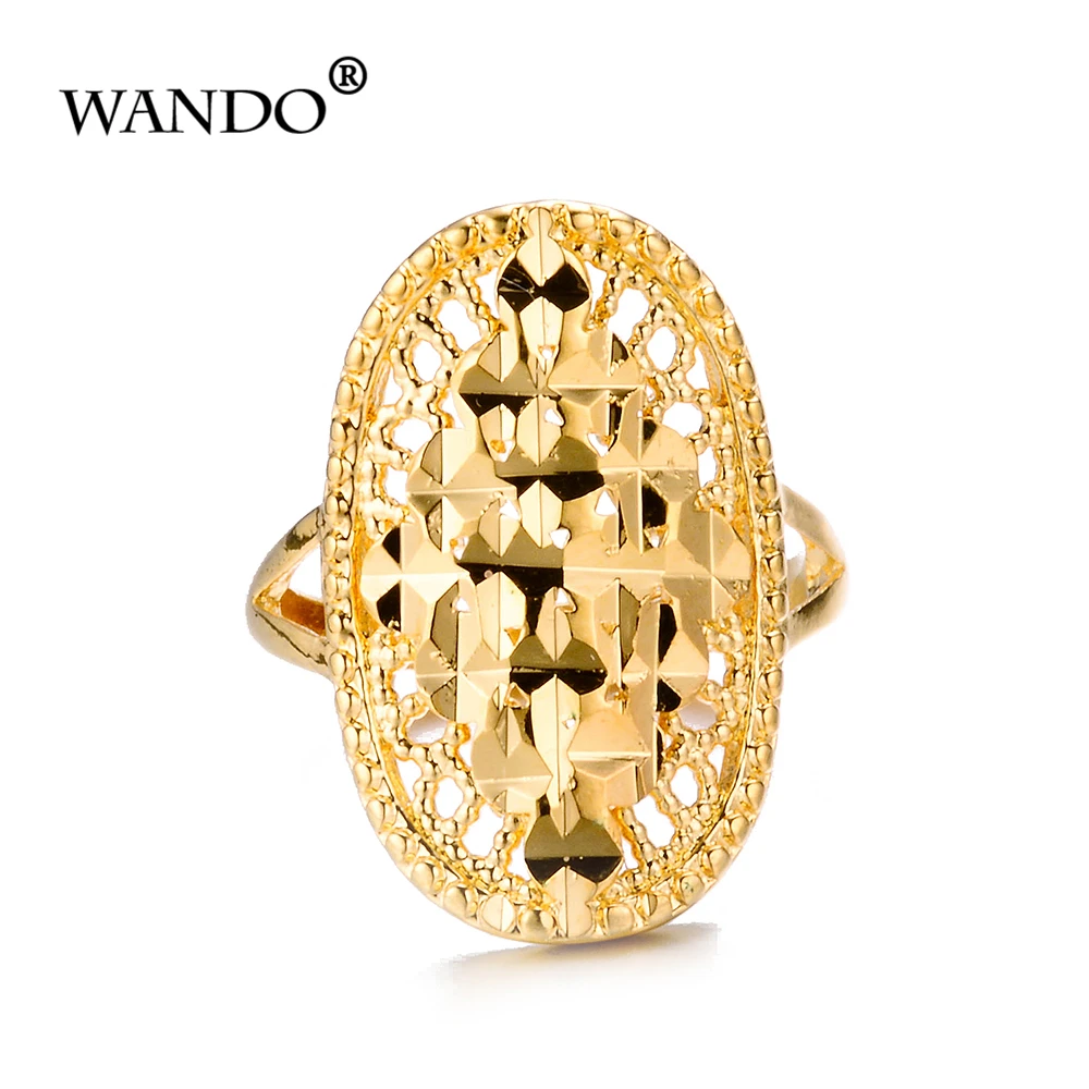 

Ethiopia Africa India Gold Color Rings For Women Girls Protection Yellow Gold Religious Lucky Ring