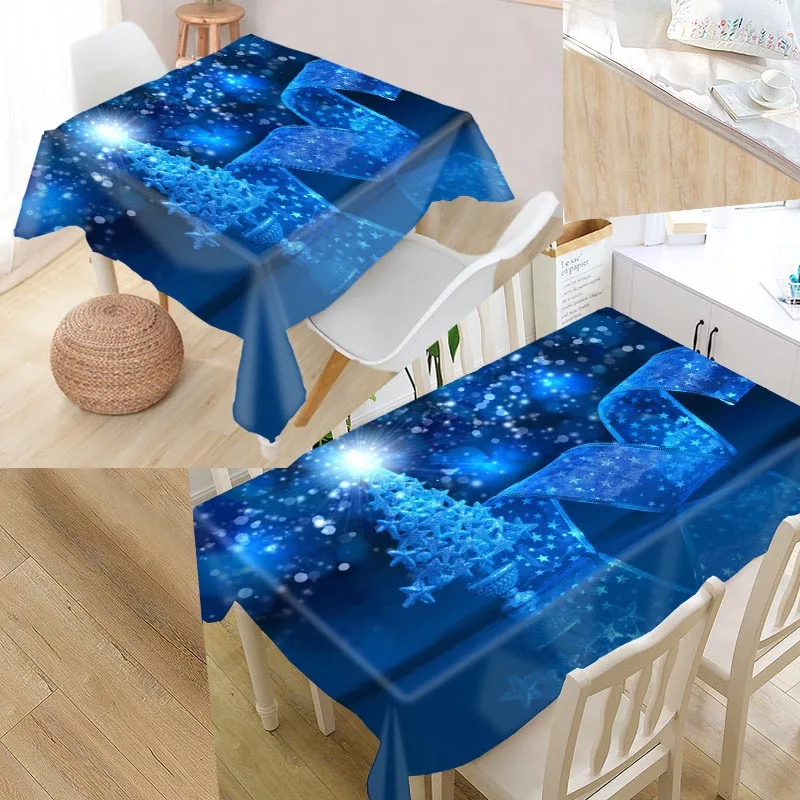 tablecloth Пользовательские Рождественские Элементы скатерть квадратная/прямоугольная Свадебная скатерть покрытие для телевизора чайная скатерть - Цвет: tablecloth