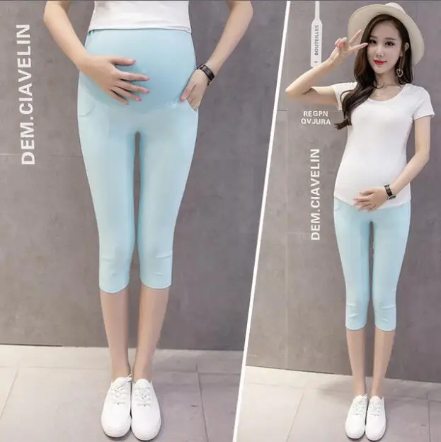 Штаны для беременных Одежда летняя одежда Леггинсы облегающие леггинсы капри