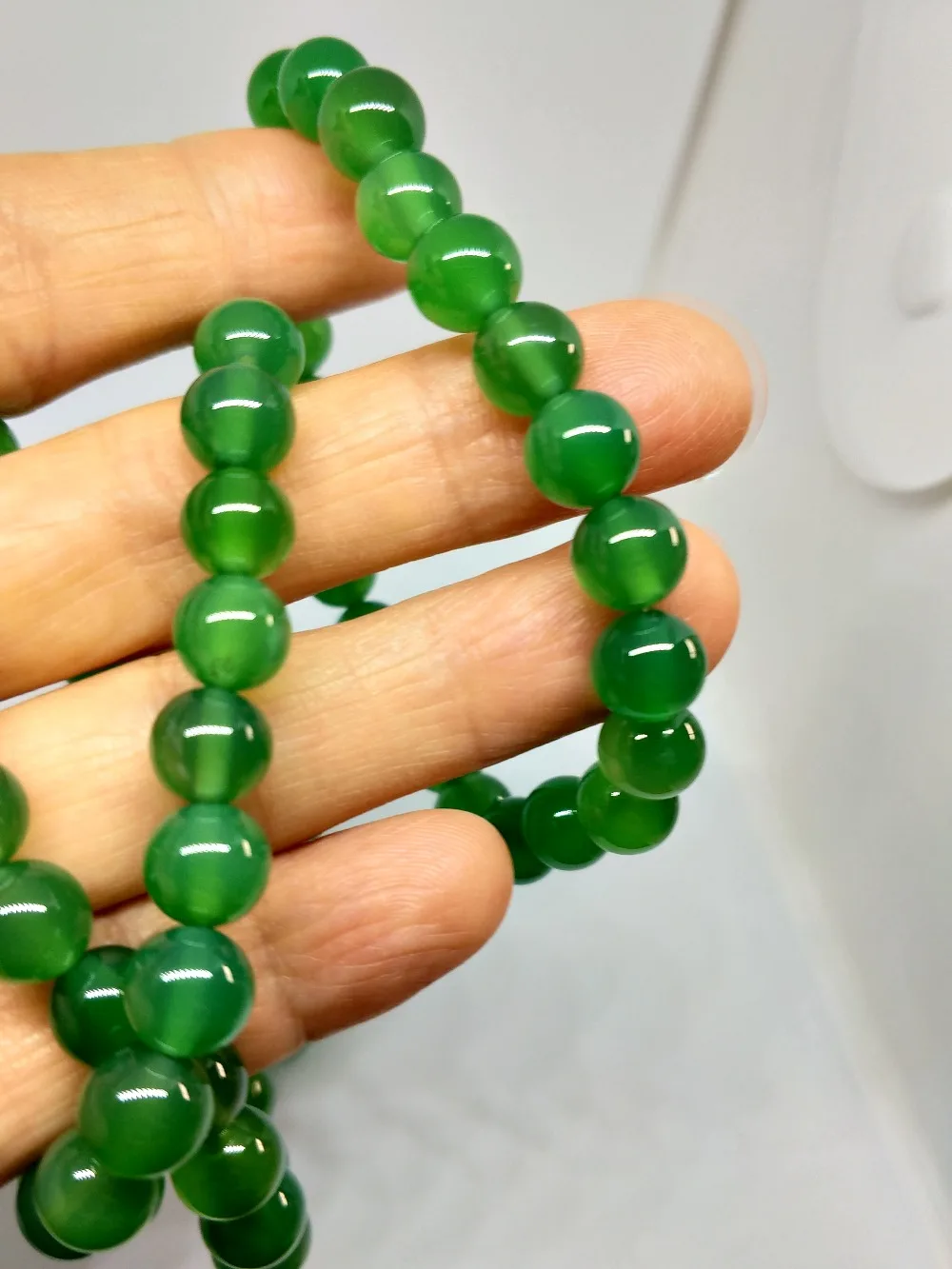 Натуральный зеленый агат Классическая модная атмосфера Классический Шарм
