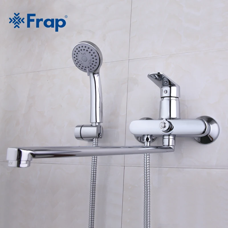 Frap высокое качество Ванная комната смеситель 40 см из нержавеющей стали длинный