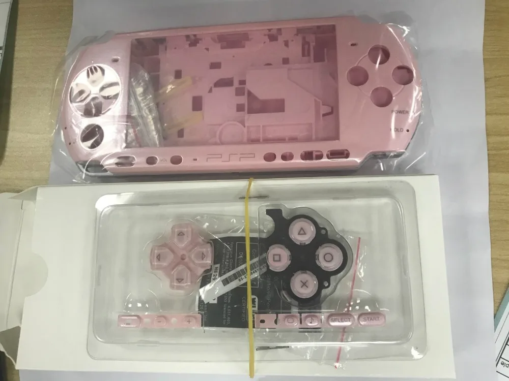 Розовый цвет для psp 3000 psp 2000 3000 2000 корпус игровой консоли Замена Полный Корпус чехол с кнопками комплект