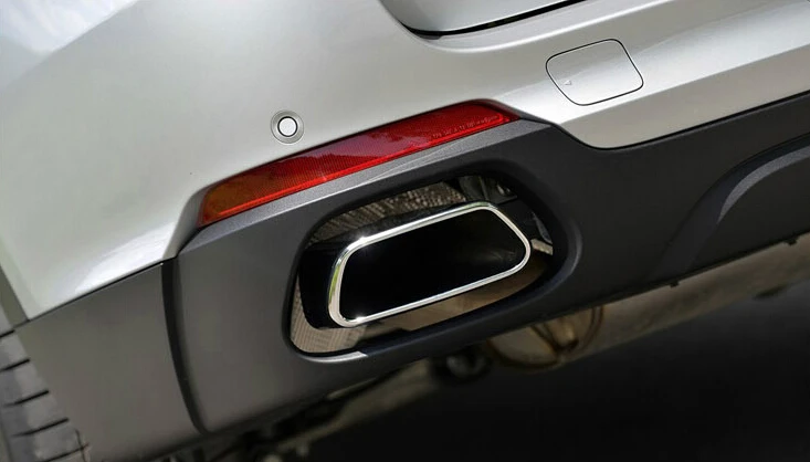 Зеркальный полированный глушитель выхлопной трубы наконечник для 14 16 BMW F15 X5