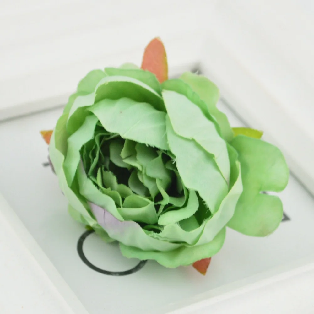 

10pcs 5cm Peony Flower Head Silk Artificial Flower Wedding Decoration Flower Party Supplies DIY Garland Fake Flower