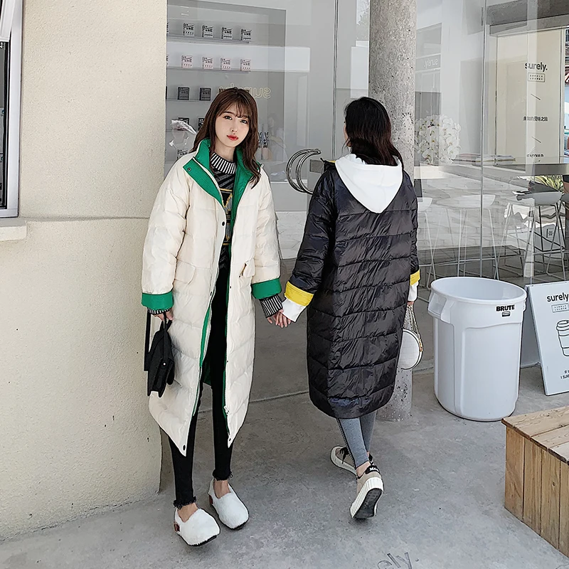 Fitaylor/зимняя женская теплая пуховая хлопковая куртка с воротником стойкой