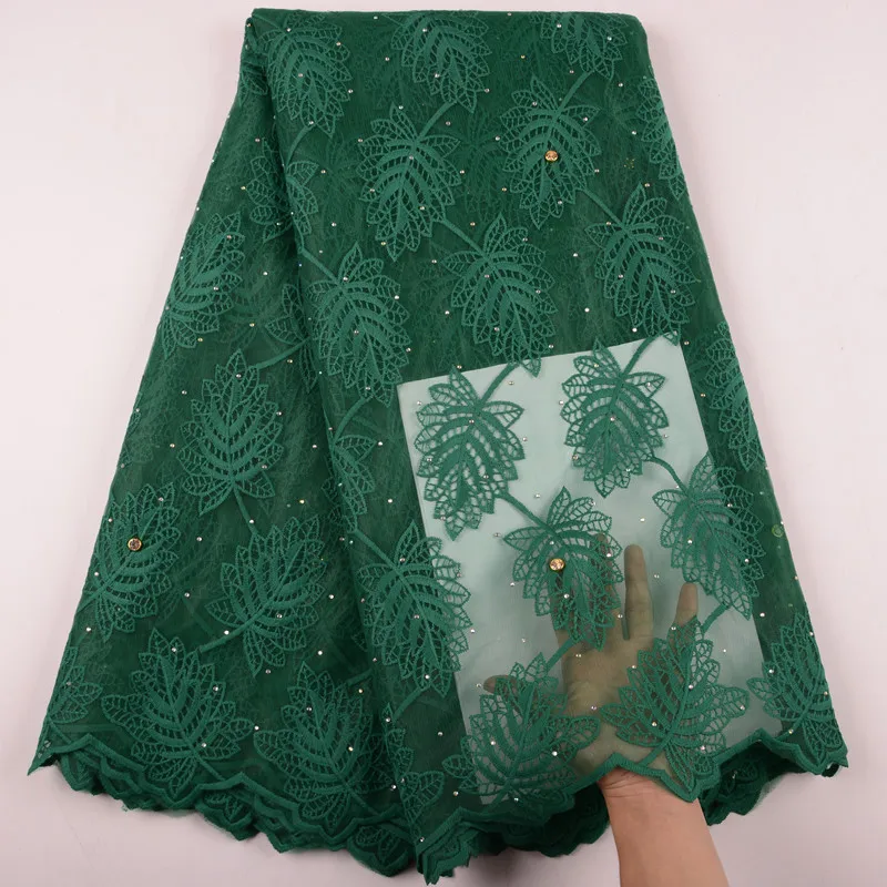

Bright Color Embroidered Milk Silk Net Lace With Stones For Lady Dress High Quality Beaded African Milk Silk Net Lace 1443B