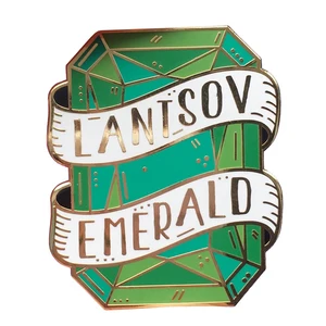 Значок с изумрудной эмалью Lantsov, брошь для книги, трилогии, литературы