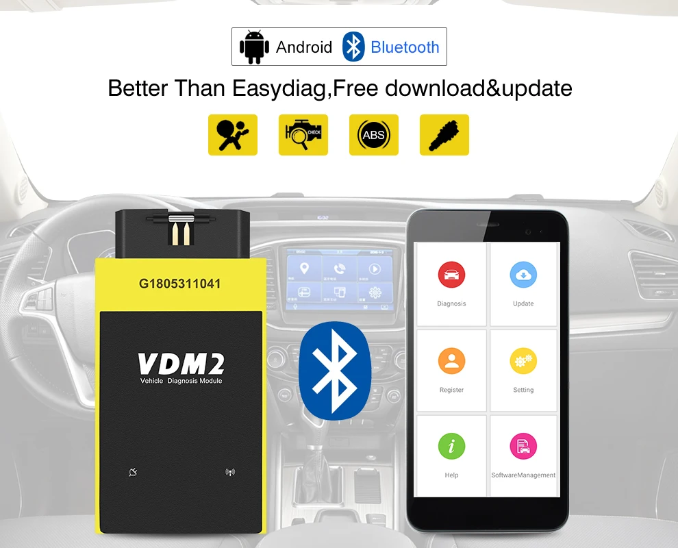 Сканер автомобильного кода UCANDAS VDM II Wi Fi и Bluetooth VDM2 полная система V5.5 многоязычный