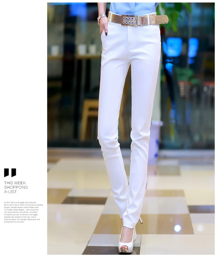 Garemay vrouwen snoep broek potlood broek л пояс candy broek voor vrouwen тонкий beauty Jane broek vrouwelijke ss018 - Цвет: white