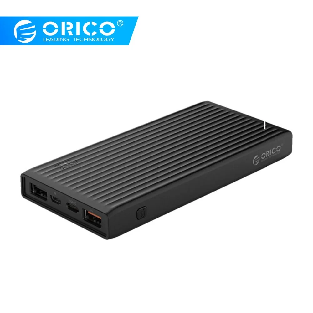 ORICO QC3.0 Дополнительный внешний аккумулятор 10000 мА/ч 20000 type c двусторонняя быстрая