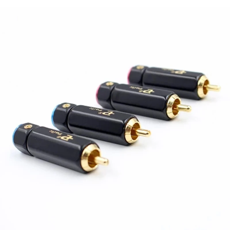 4 шт. Palic высококачественный Позолоченный разъем RCA соединитель A/V | Электроника