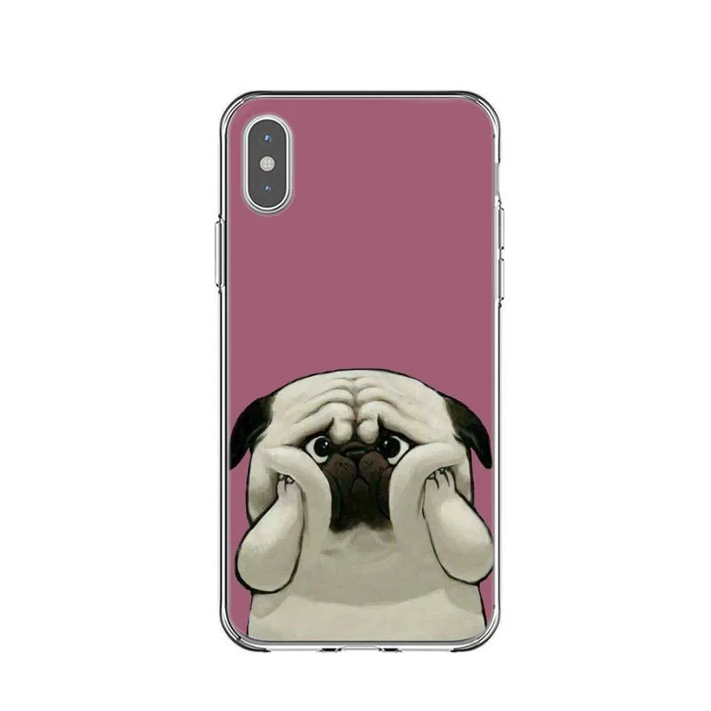 Милый Жесткий Чехол для iPhone X XS Max XR Французский бульдог такса 5 5S SE 6 6S Plus 7 8