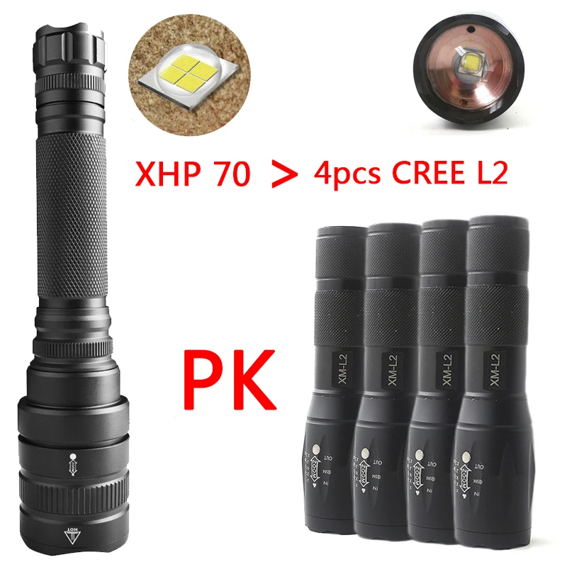 Litwod Z201515 светодиодный фонарик XHP70 20000LM водонепроницаемый алюминиевый сплав